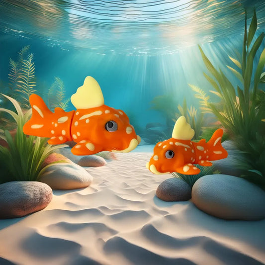 Wobblies Wasserfreunde – Bewegliche Tiere & Fantasiefiguren | Articulated 3D-Sammelfiguren